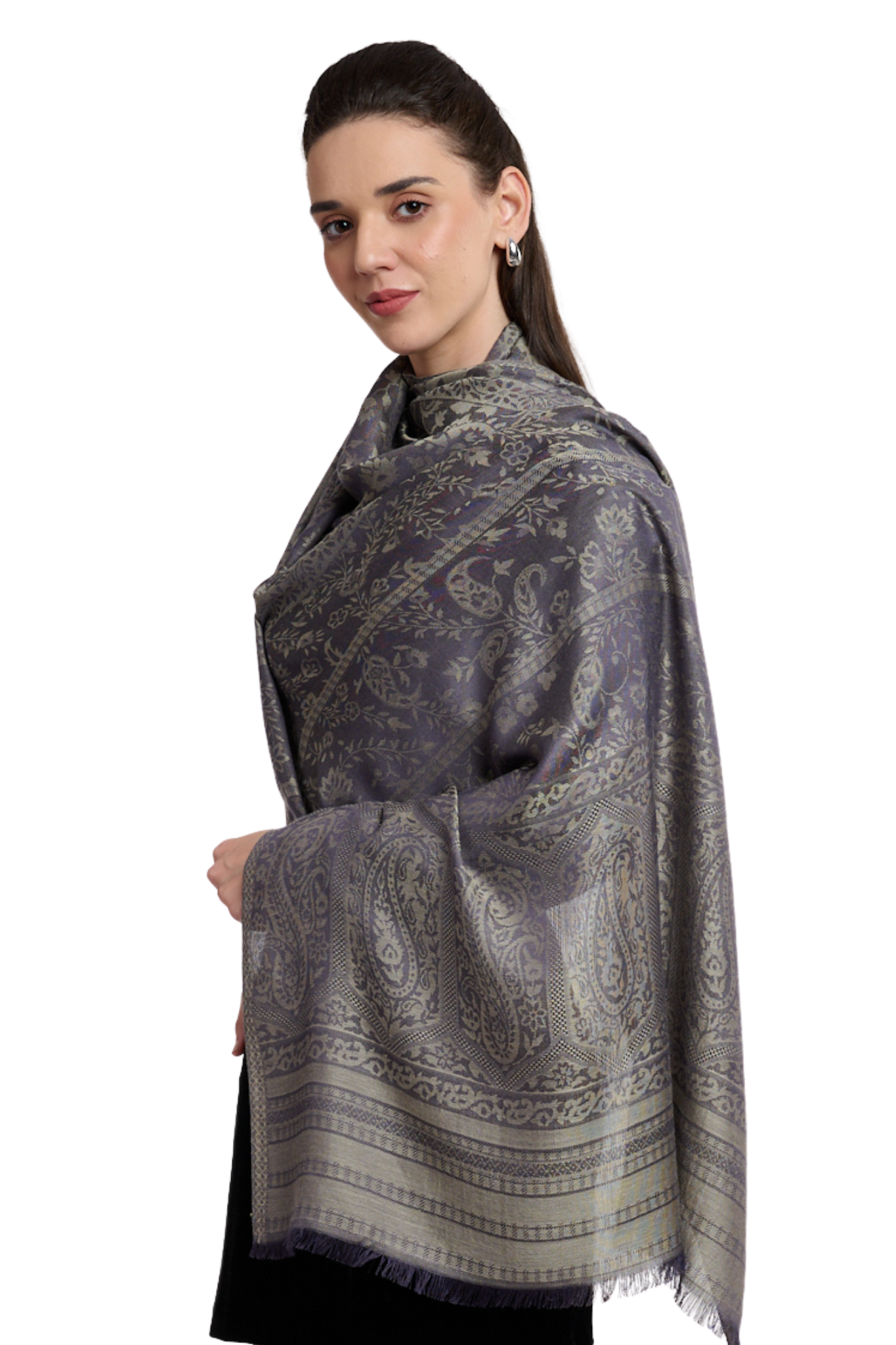 Silk Paisley Jamawar Scarf
