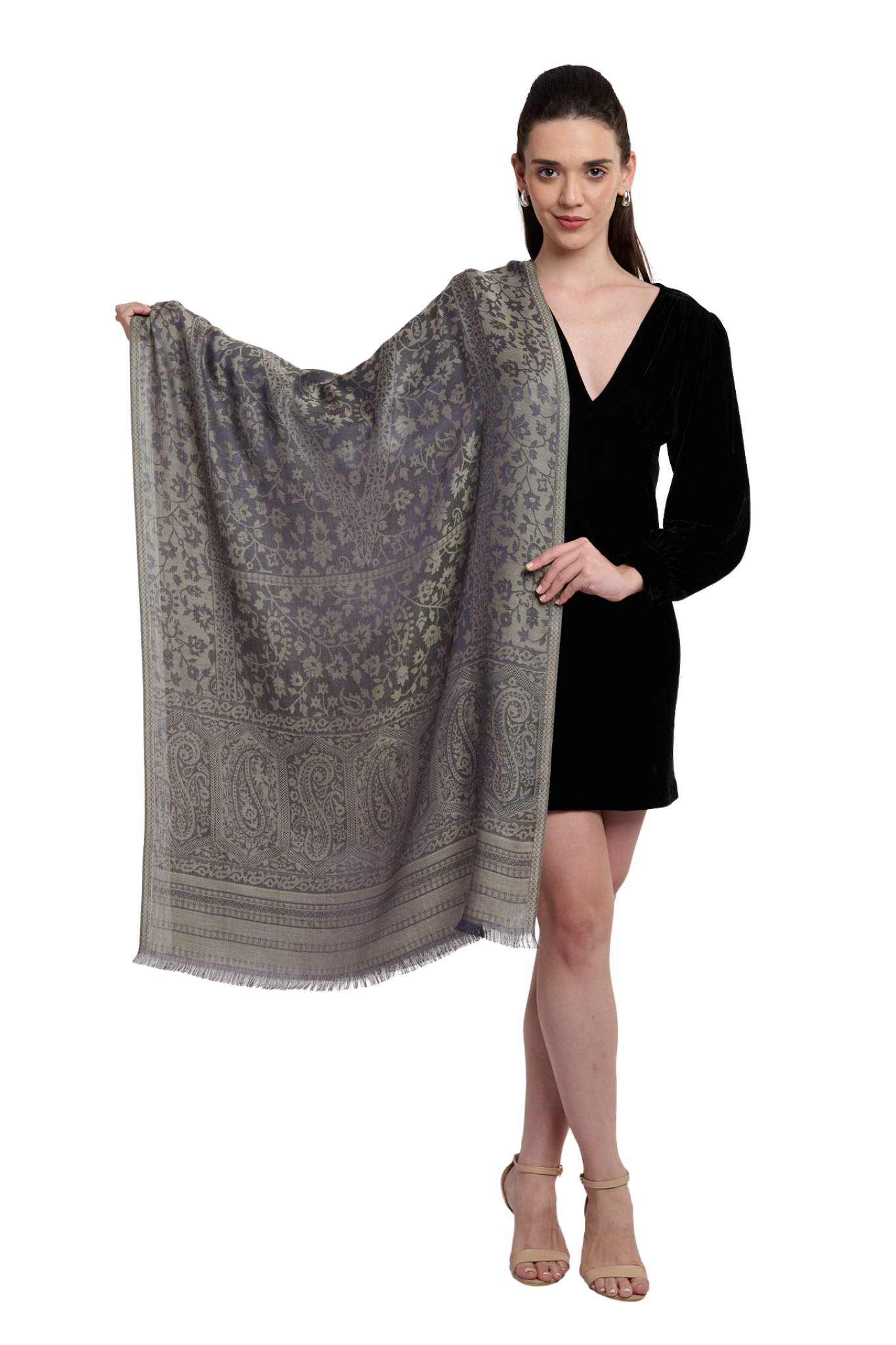 Silk Paisley Jamawar Scarf