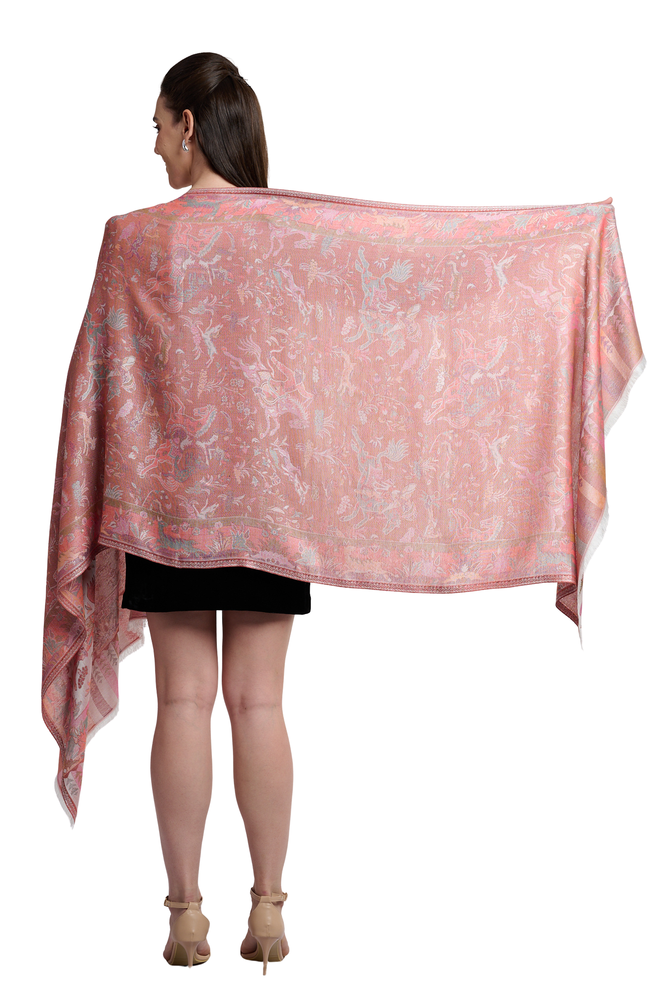 Silk Shikargah Reversible Scarf