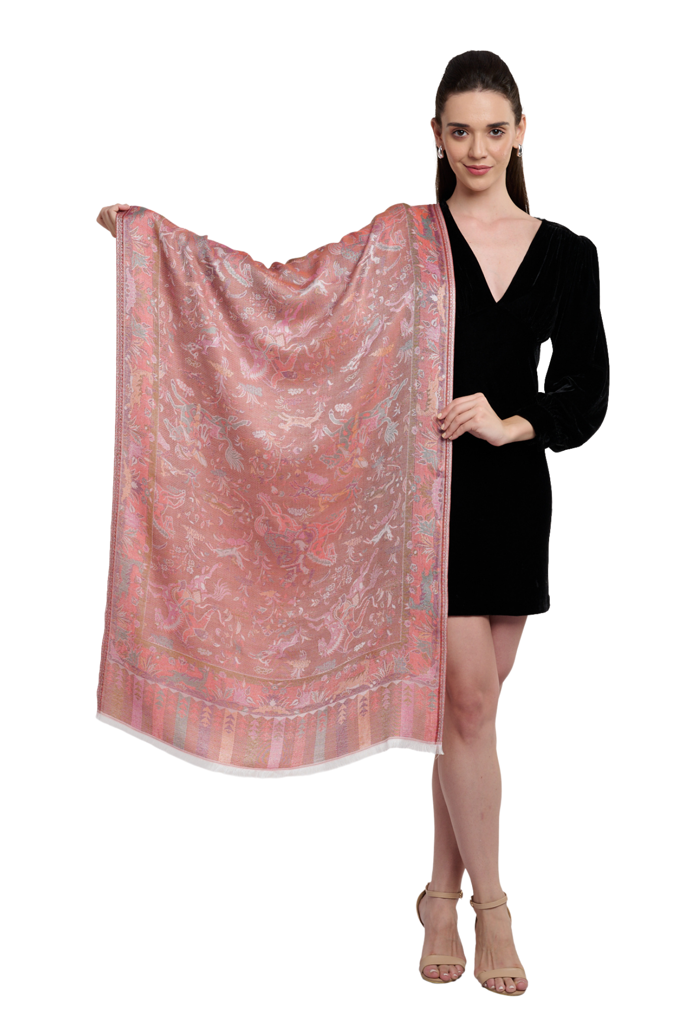 Silk Shikargah Reversible Scarf