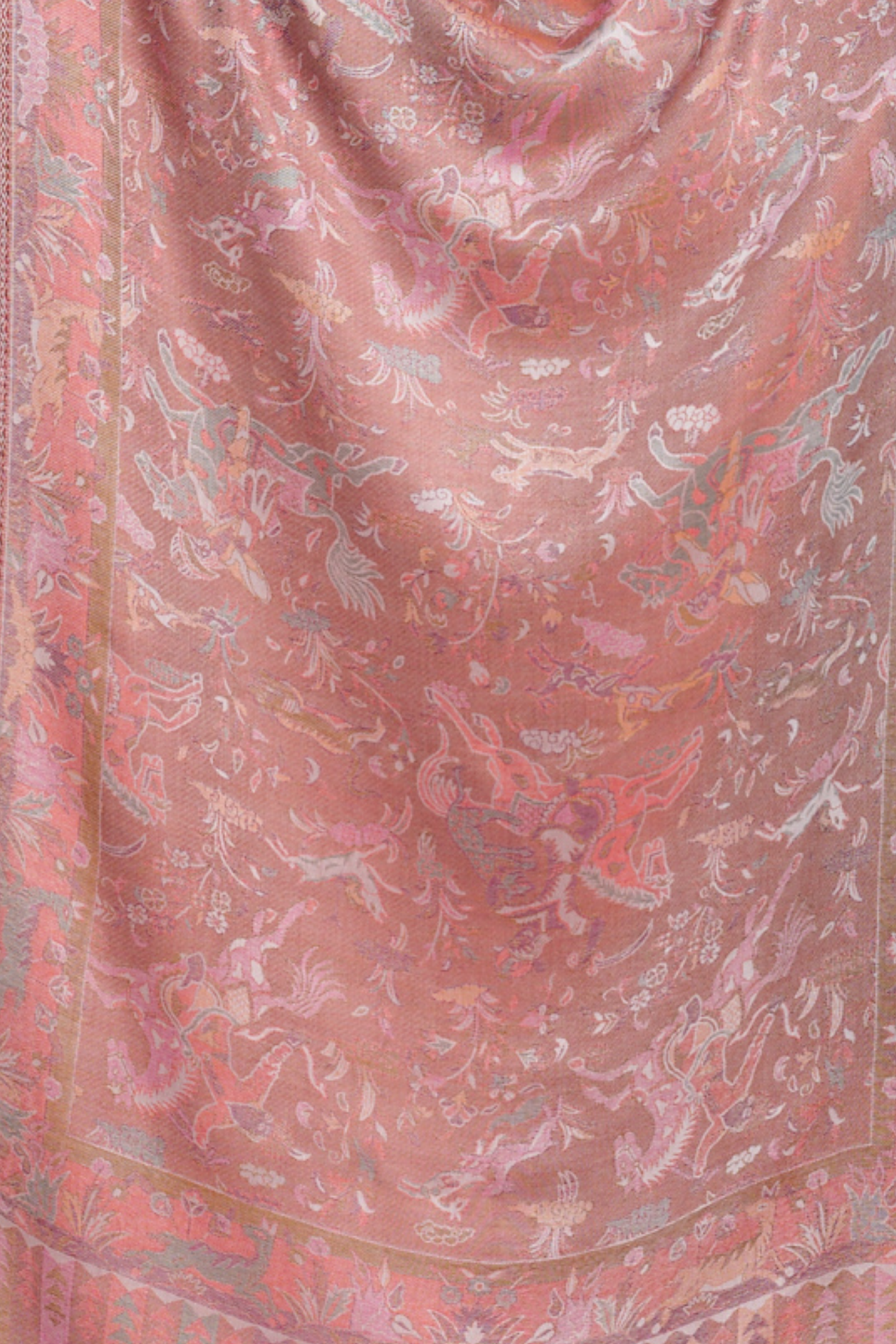 Silk Shikargah Reversible Scarf