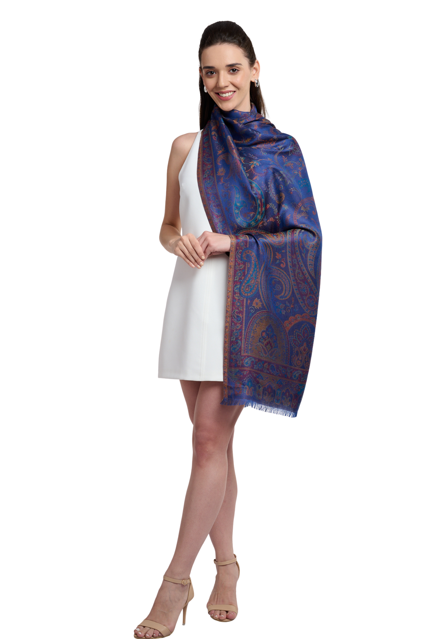Imperial Paisley Silk Jamawar Scarf