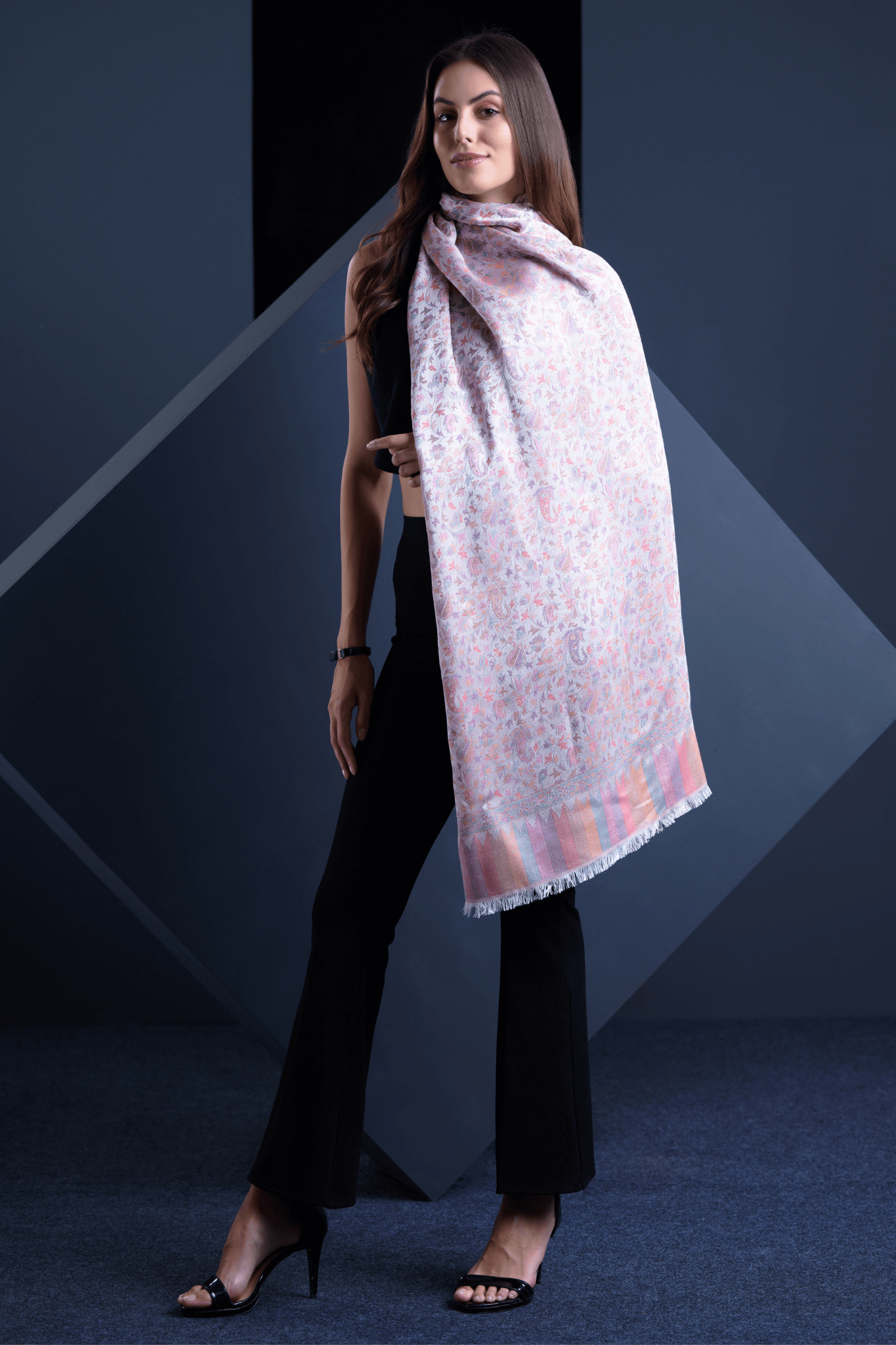 Silk Jamawar Scarf
