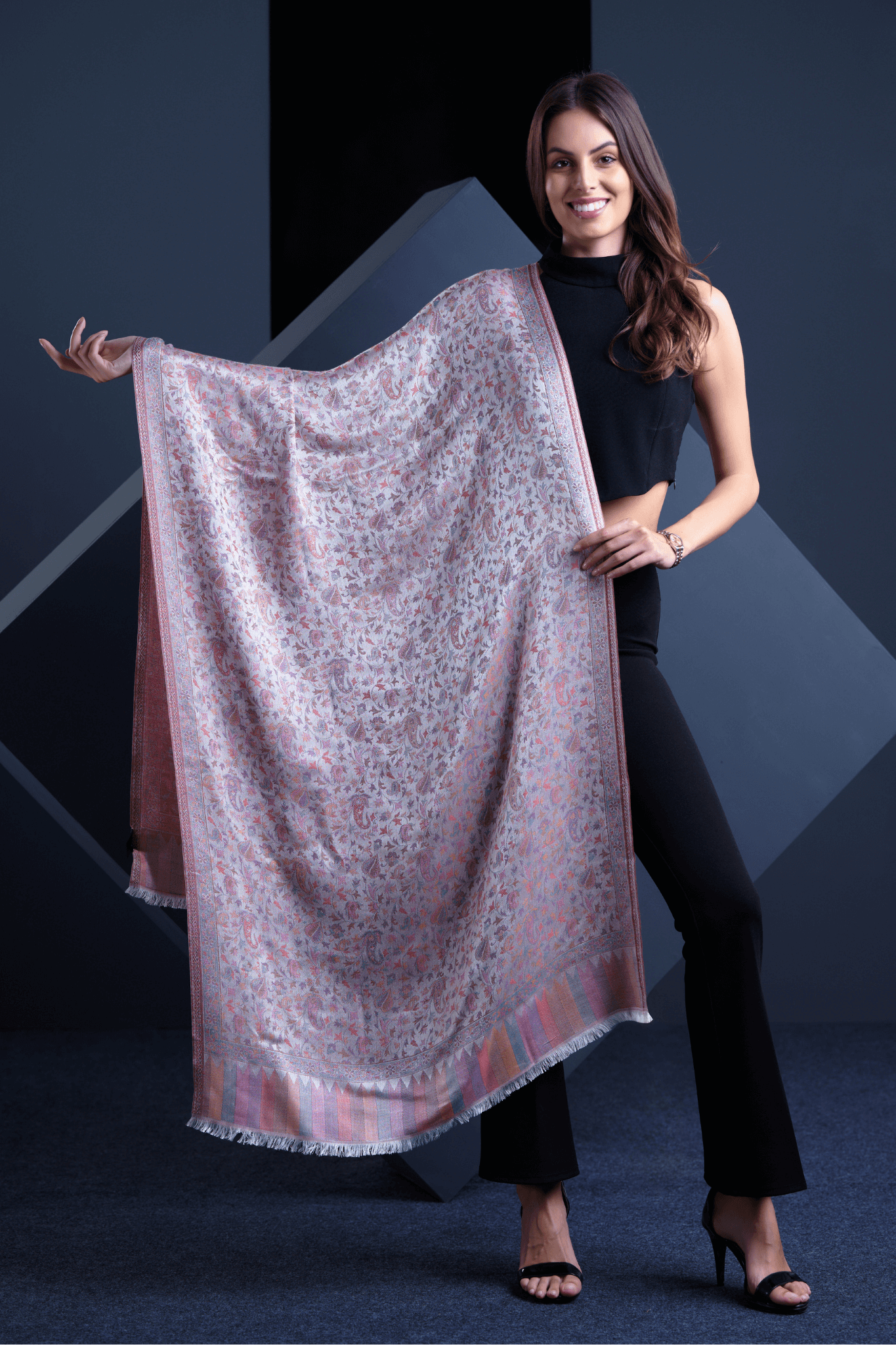 Silk Jamawar Scarf
