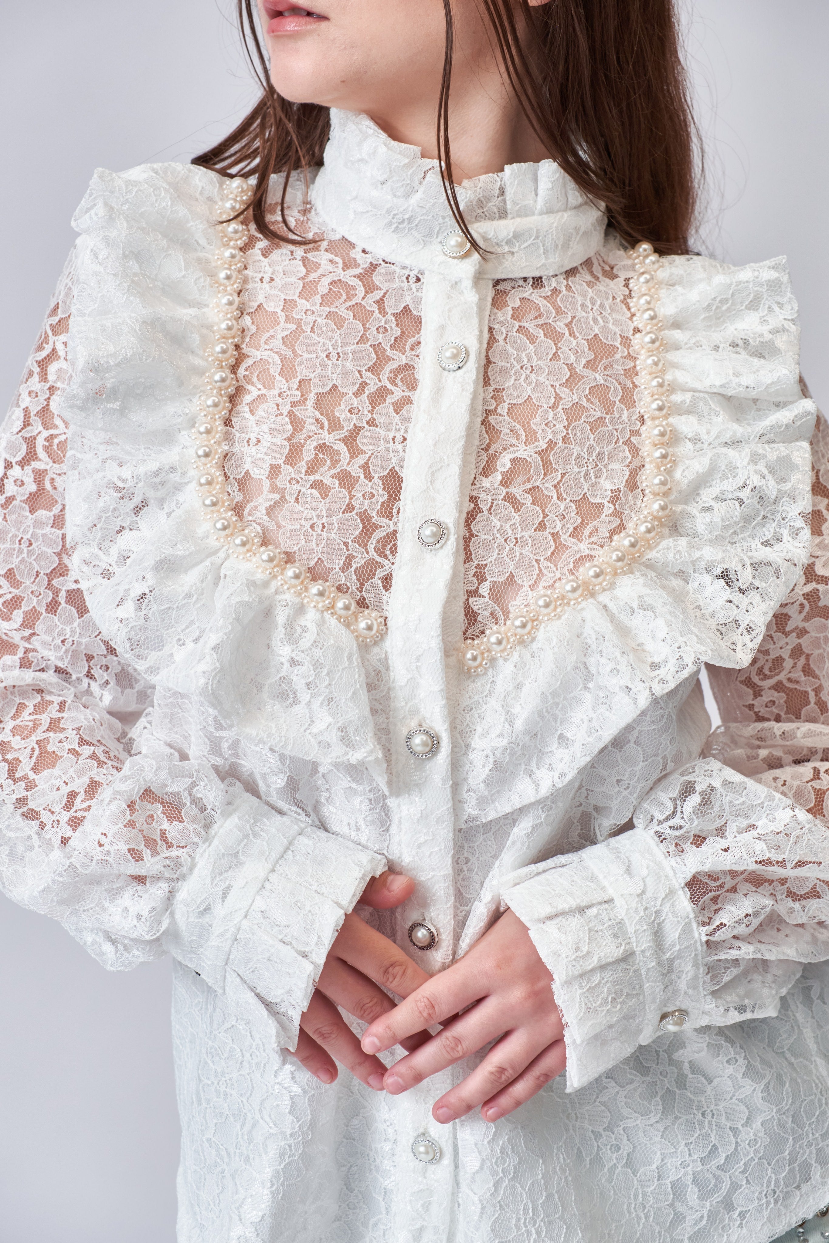Cream Lace Top