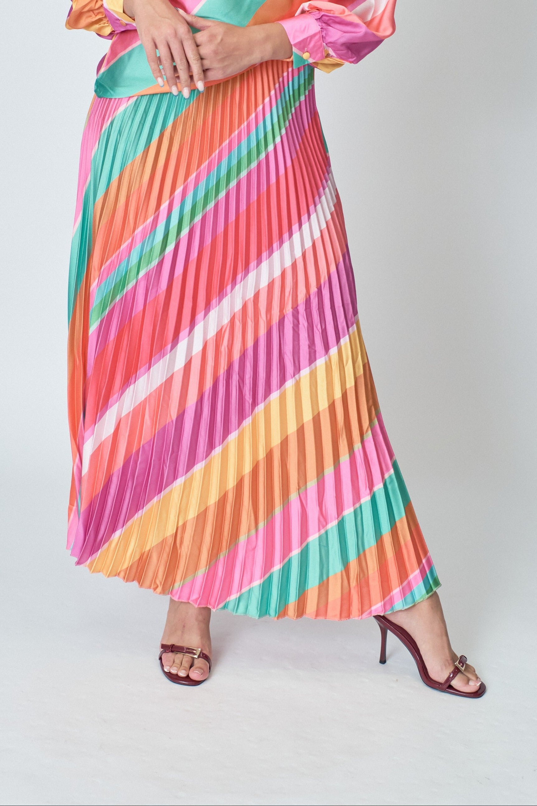 Wave Pleated Skirt