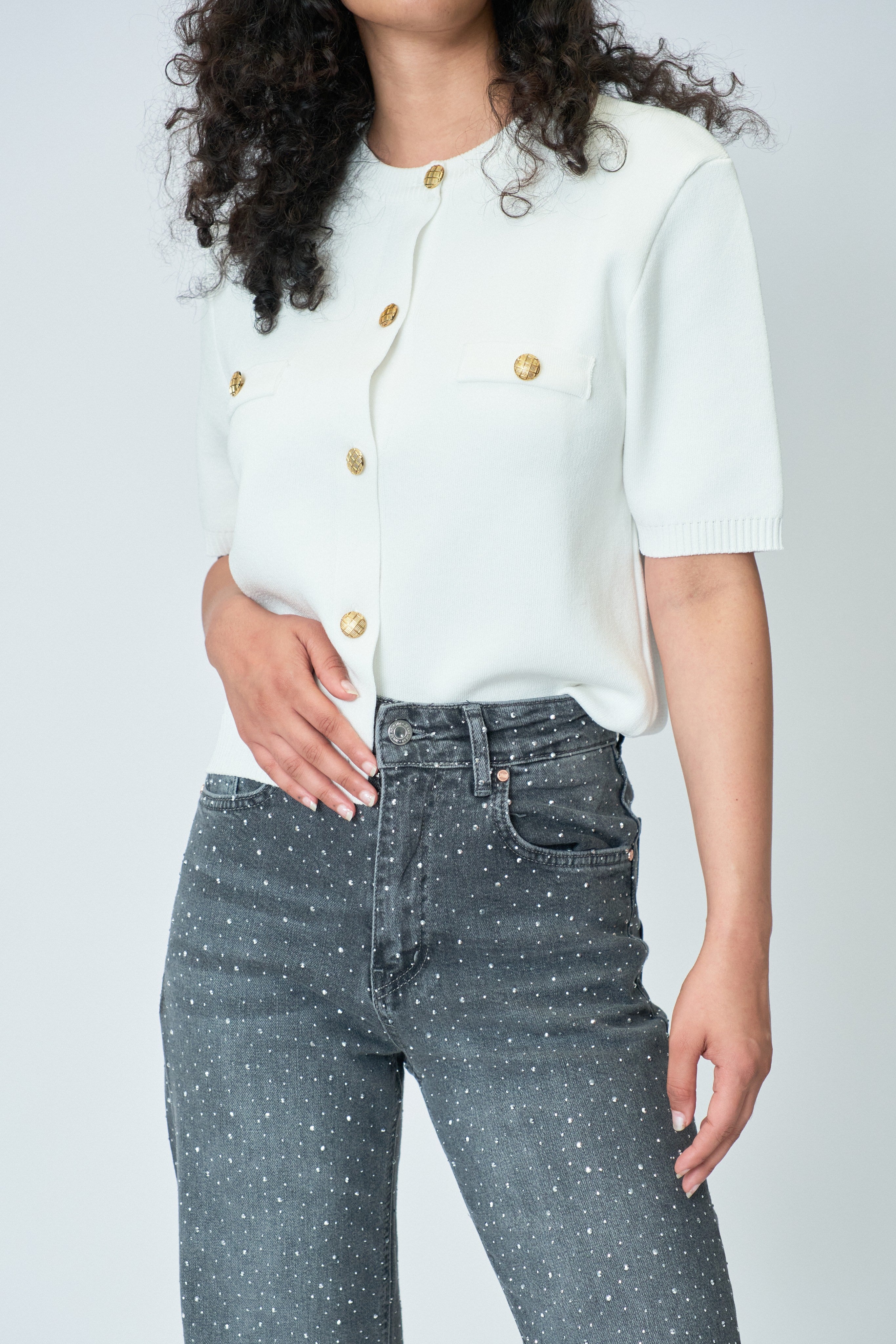 Mango Knit Top