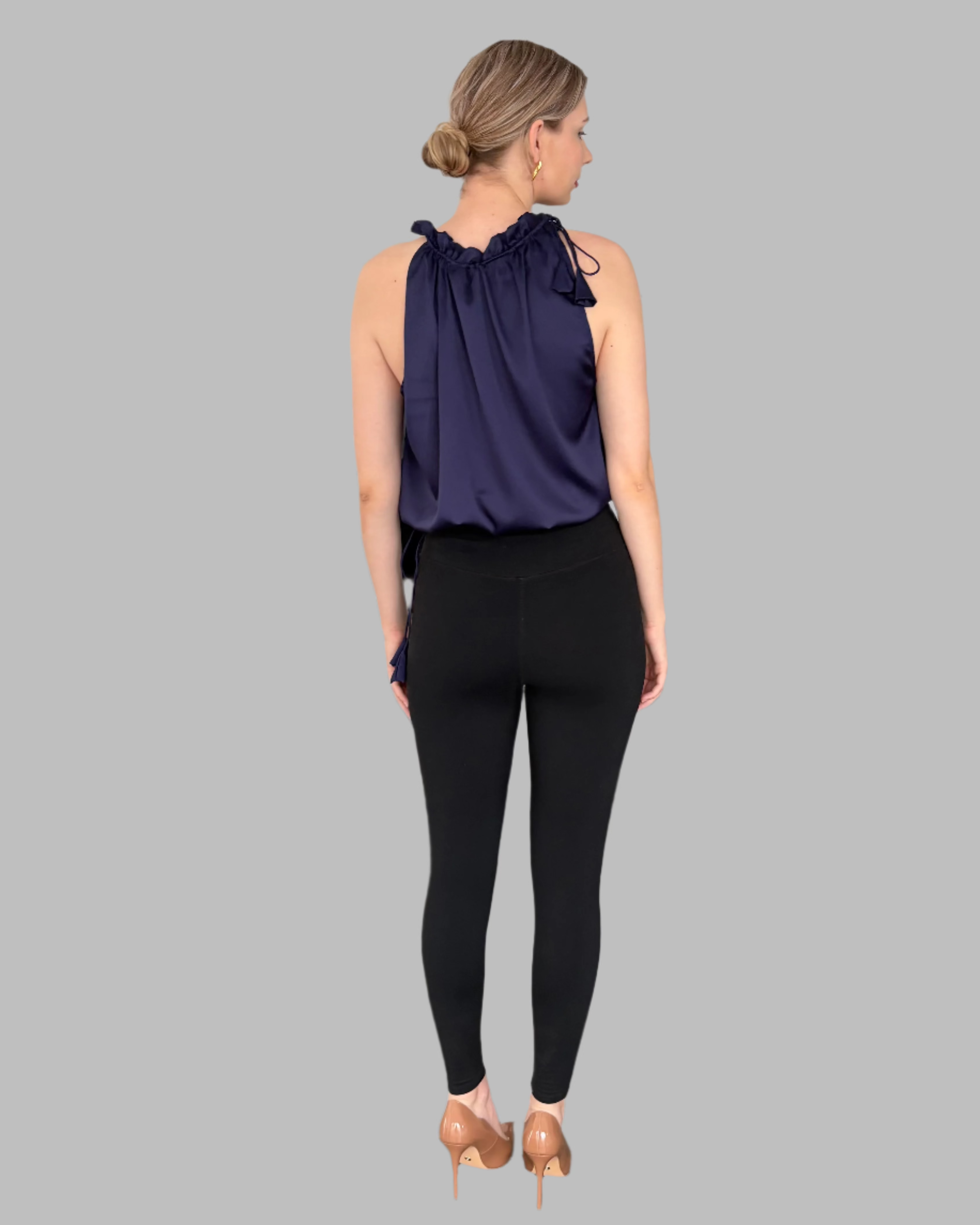 Minuit Navy Halter  Top